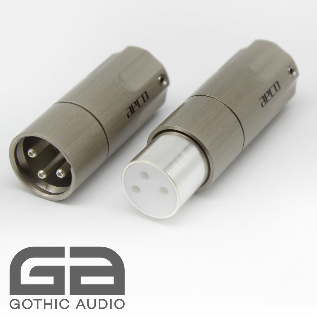 Pair Of AECO XLR Connectors AMI-1060S Silver Plated Copper Contacts
