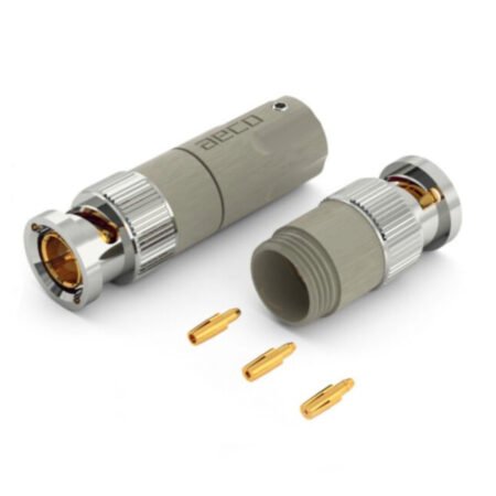 AECO ABC-1471 75 Ohm Gold Plated tellurium Copper BNC Connector (1 Pair)