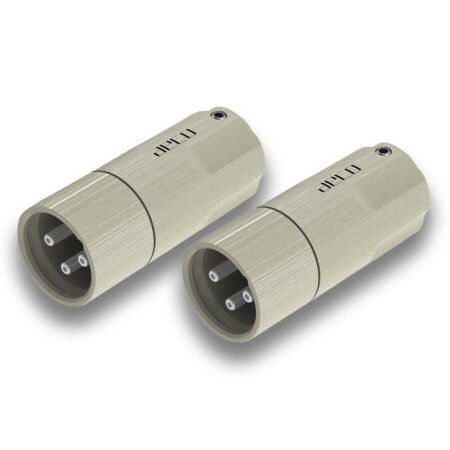 Pair Of AECO Male XLR Connectors AMI-1040S Silver Plated Copper Contacts