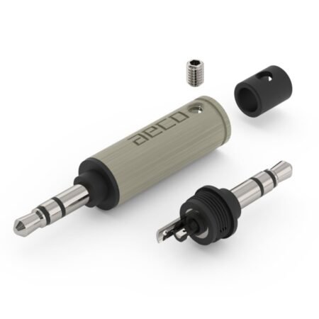 AT3-133R 3.5MM or 1/8th" TRS Jack Connector Rhodium Plated Copper