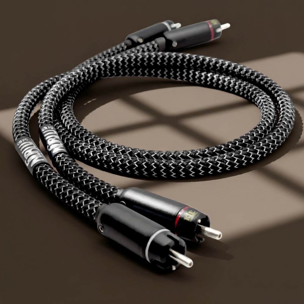 NUBLU CRYO OCC 5N Single Crystal RCA Interconnects Pair