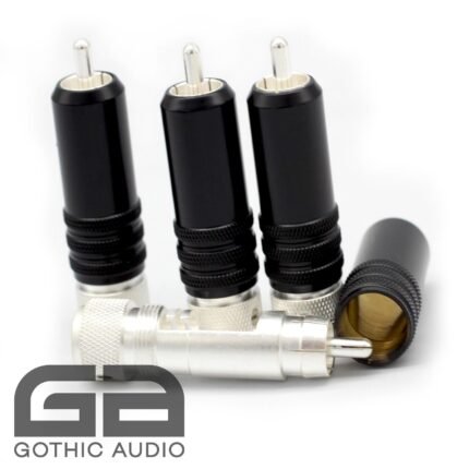 Set Of 4 Silver Plated Locking RCA Connectors - Image 1