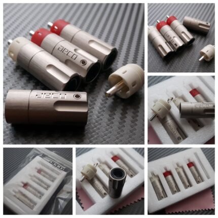 Pure Silver RCA Connector aeco ARP-4055 1 x set of 4 - Image 2