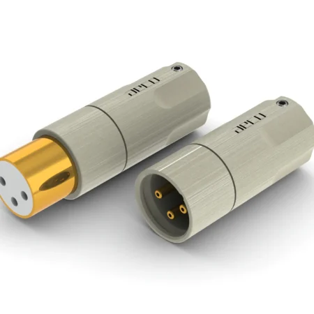 New AECO XLR Tellurium Copper Gold Plated Connectors AMI-1060G - 1 Pair (1x female & 1 x male)